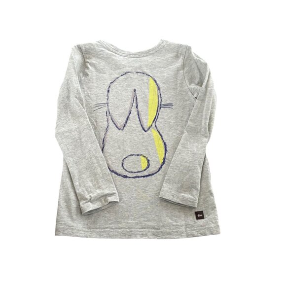 Tea Collection Bunny Two Sided Tee Size 5 - Picture 3 of 4